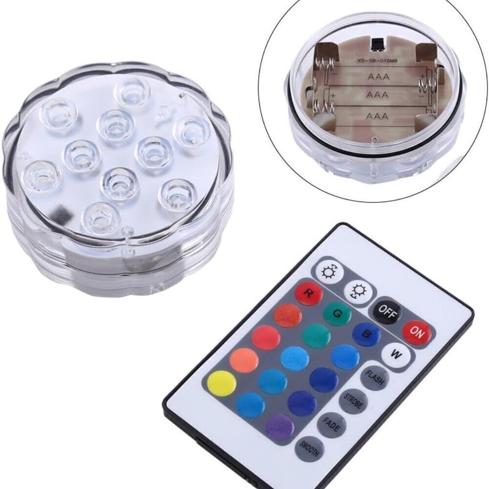 LEDs Aquarium Light Colorful RGB Remote Control Submersible Lights Waterproof - Picture 3 of 11